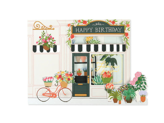 3D Flower Shop Birthday Card