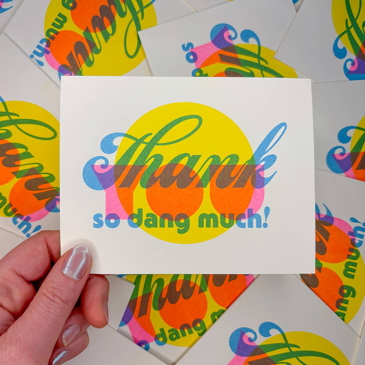Thank You Card | A2 Risograph Greeting Card