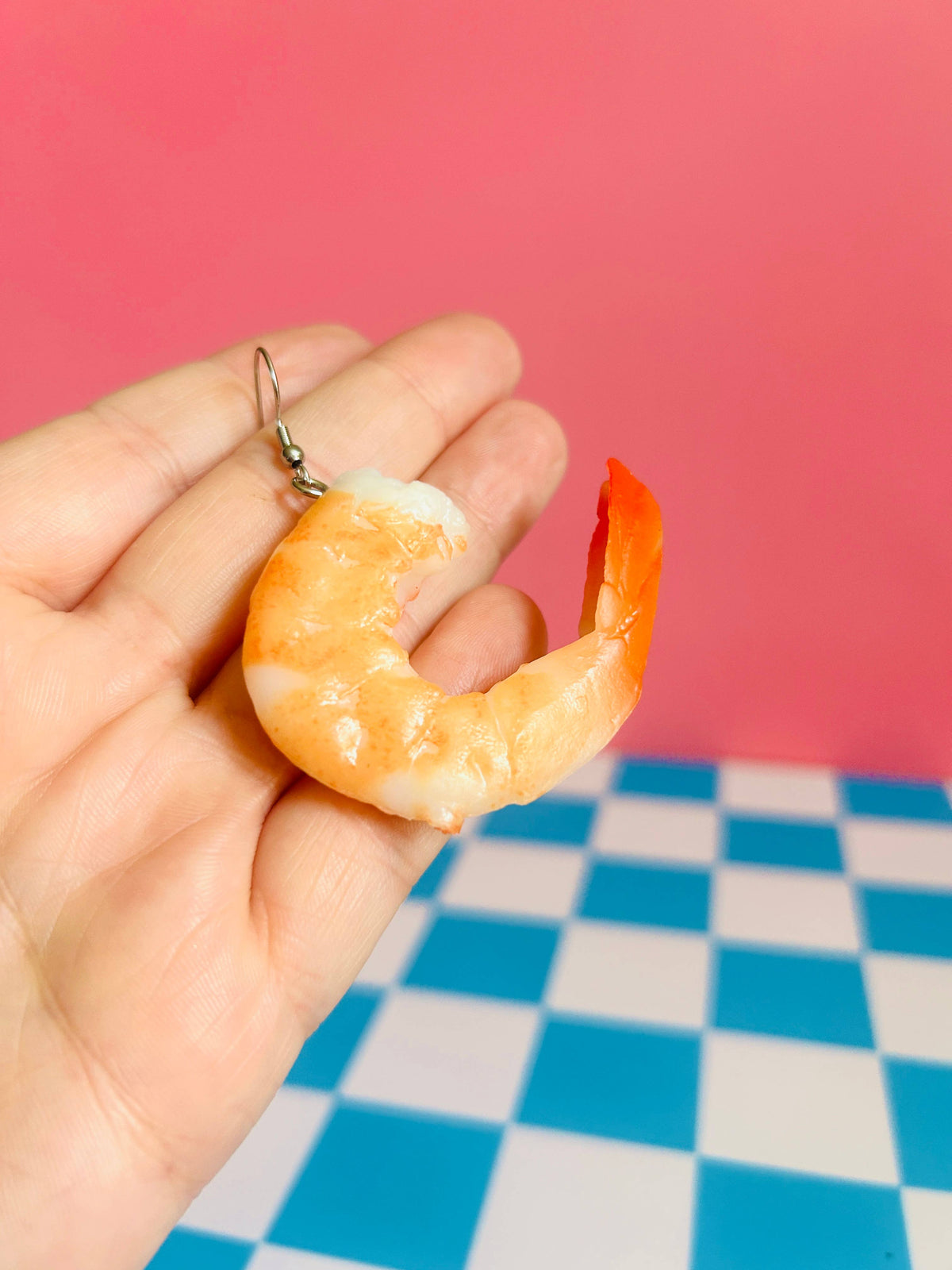 Large Shrimp Earrings Fun Earrings Food Earrings