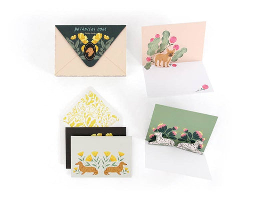 Botanical Dogs Pop-Up Cards