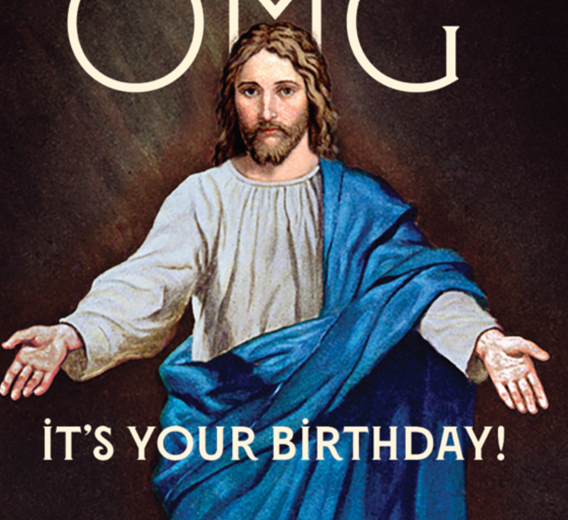 JESUS OMG! Birthday Card