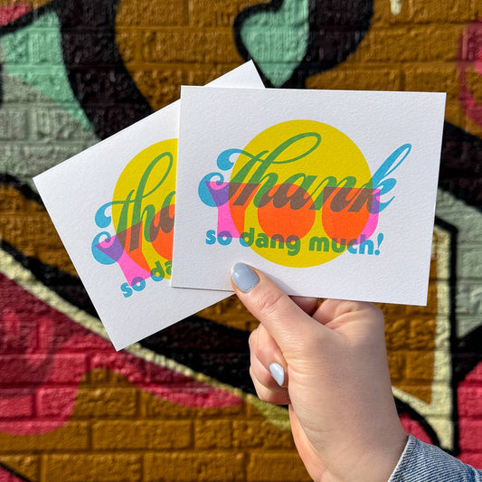 Thank You Card | A2 Risograph Greeting Card