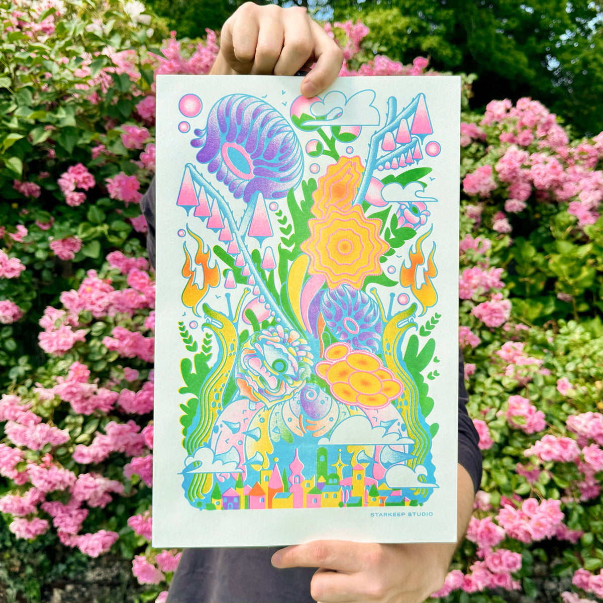 Guardians Risograph Print | 11x17 Riso Print