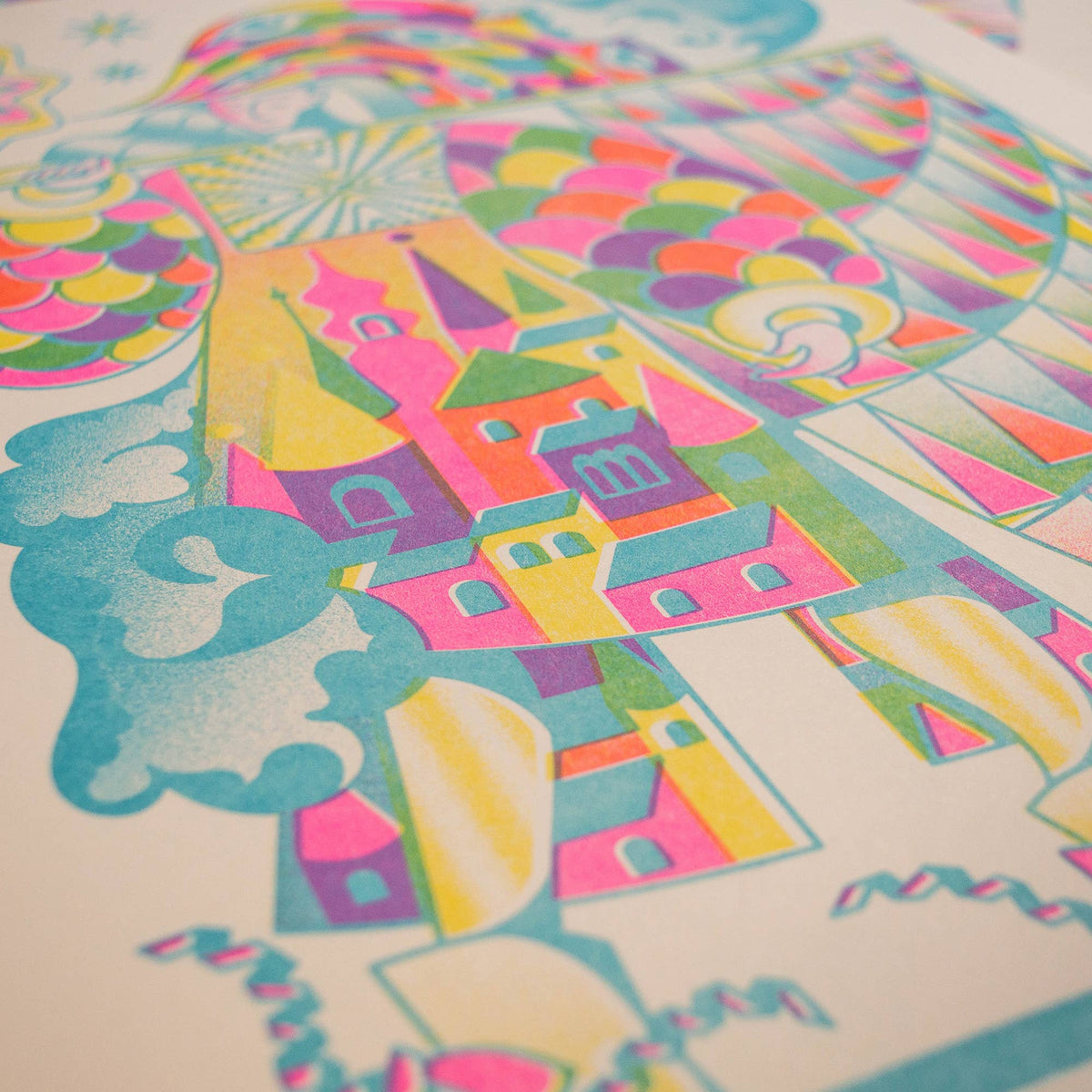Knight Banneret Risograph Print | 11x17 Riso Print