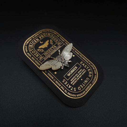 Scissor Grinder Cicada Educational Insect Enamel Pin