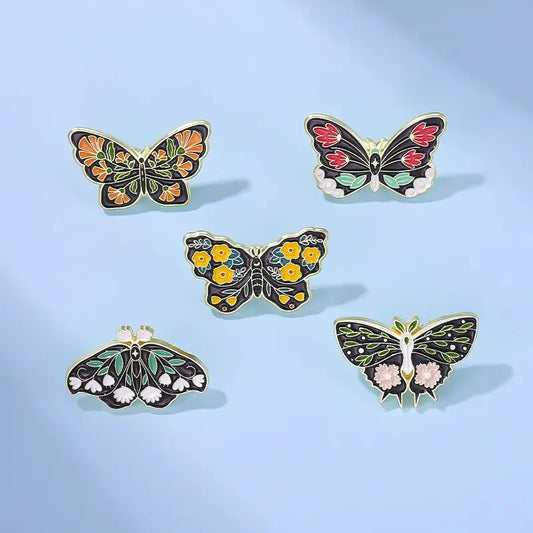 Butterfly Enamel Pin: Flower Wings, Nature-Inspired Jewelry