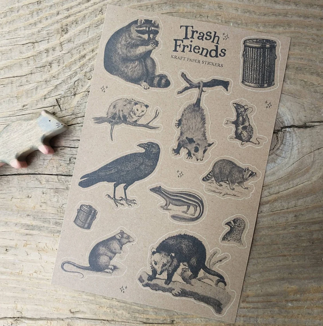 Trash Friends Vintage Sticker Sheet