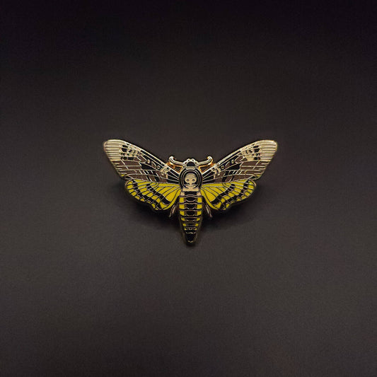 African Deaths Head Hawkmoth Educational Insect Enamel Pin