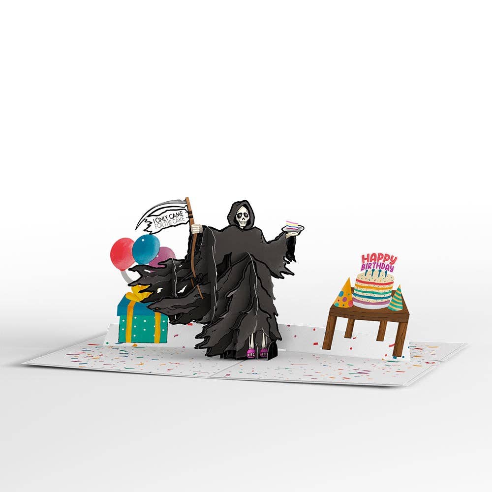 Grim Reaper Dark Humor Birthday 5x7" Card, Birthday Cards