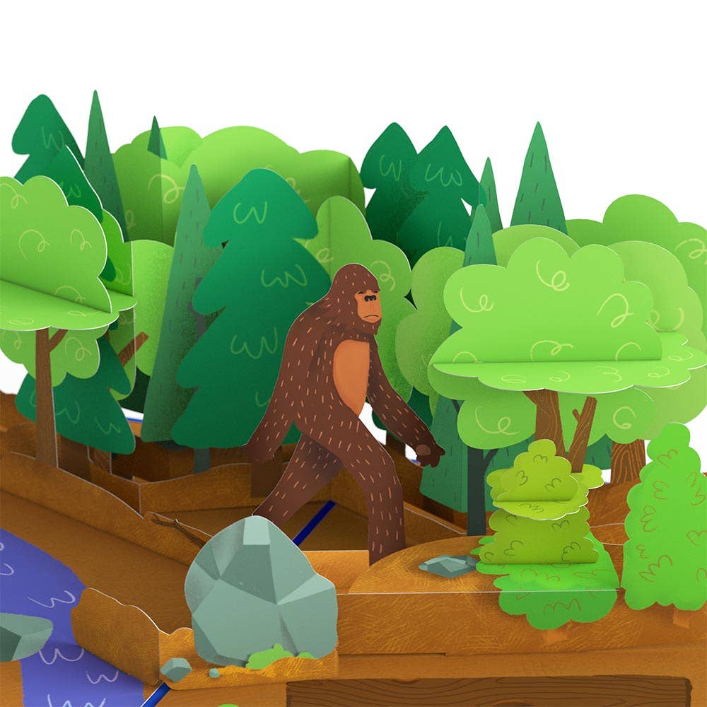 Bigfoot Legendary Birthday Pop-up Card 5x7"