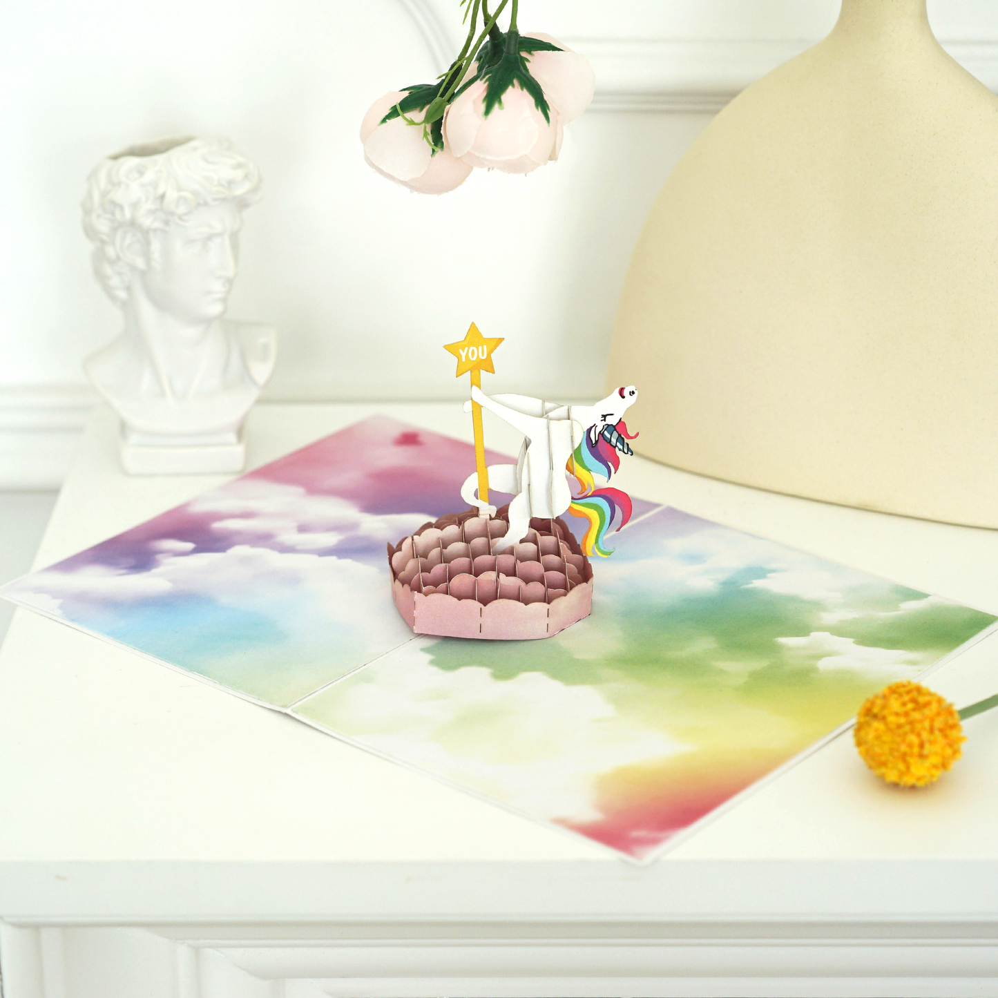 Unicorn Dancer Funny 3D Pop-Up Birthday Greeting Card