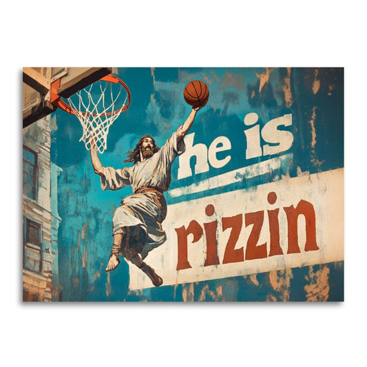 He Is Rizzin - Funny Easter Jesus Greeting Card