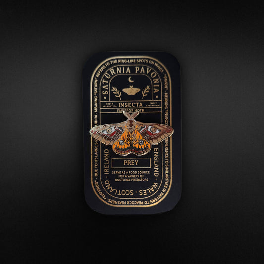 Emperor Moth Educational Insect Enamel Pin