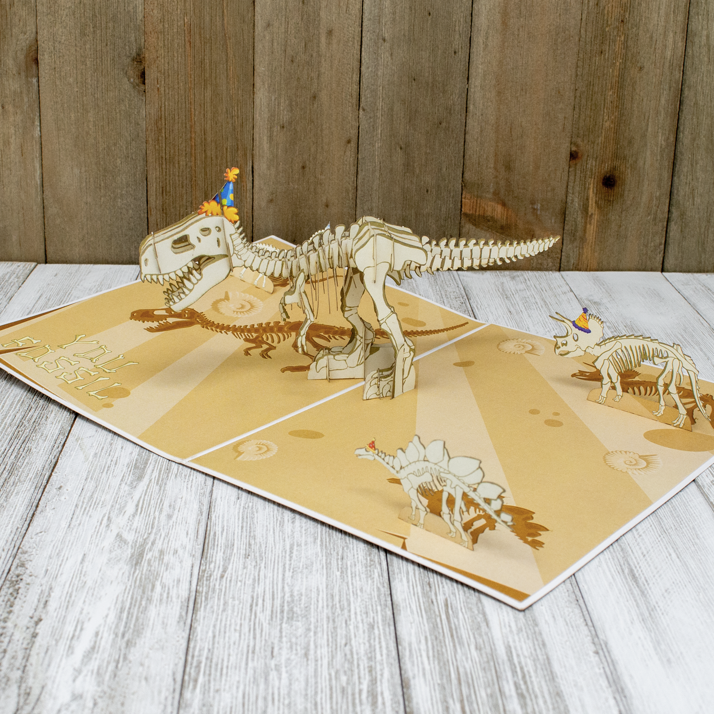 Birthday Fossil Funny 3D Pop-Up Jurassic Dinosaur Card