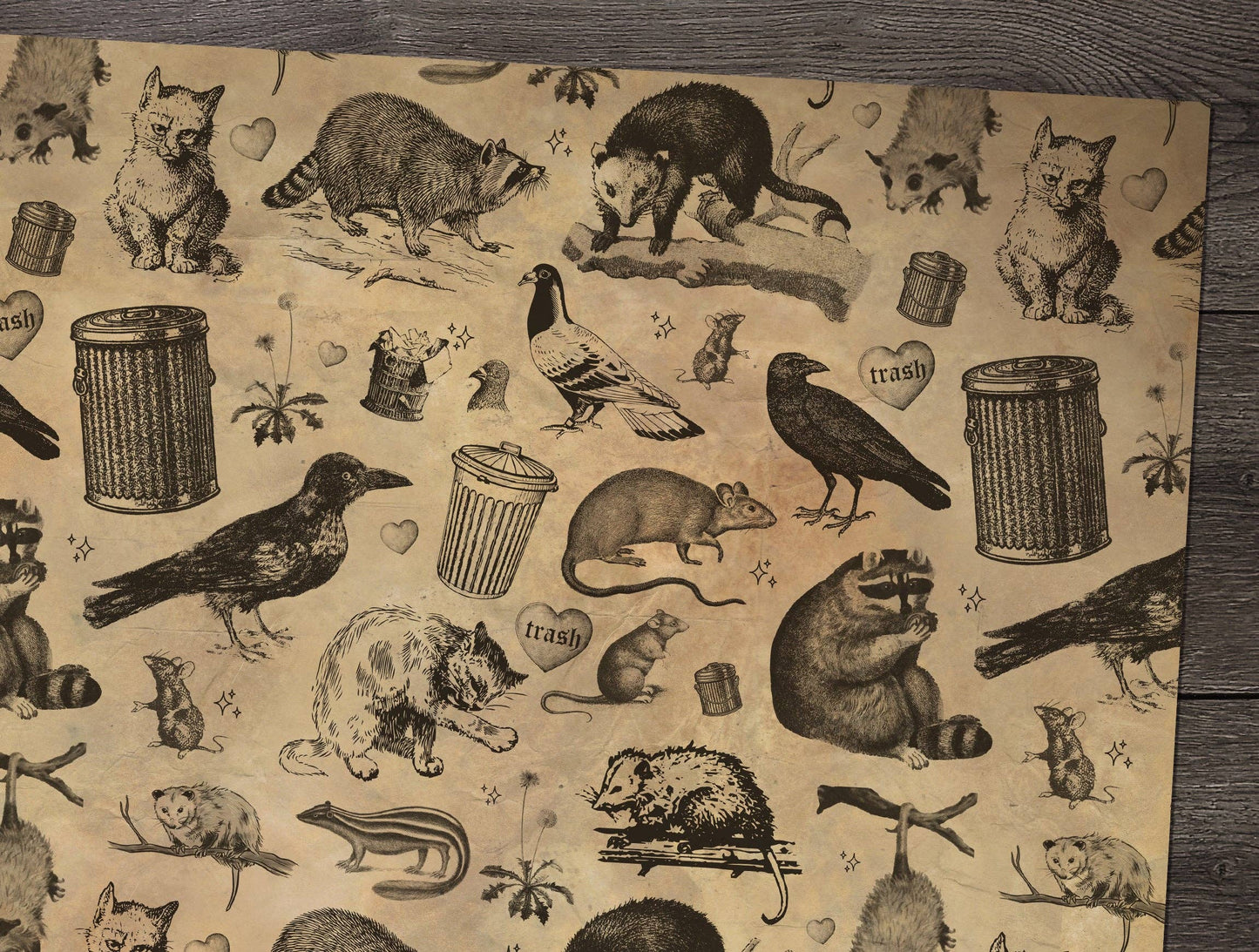 Vintage Wrapping Paper - Flat Pack Gift Wrap Sheets