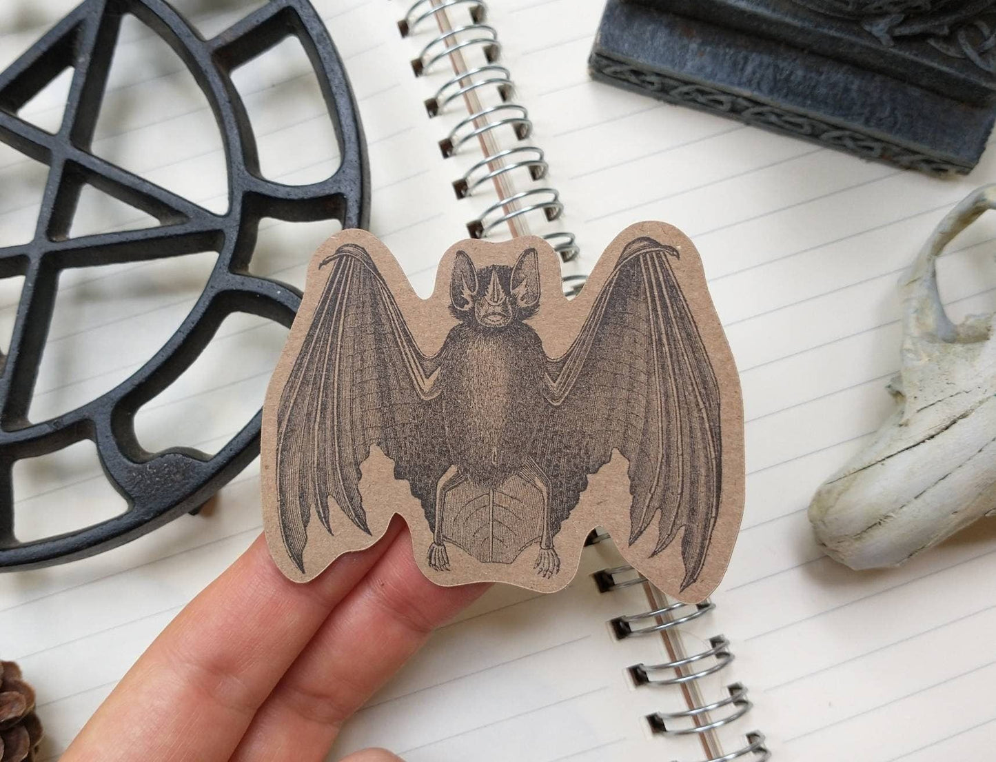 Vintage Spooky Kraft Sticker Sheet - Halloween Horror Creepy