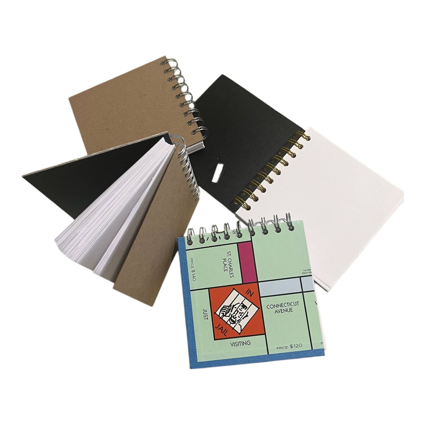 Upcycled Hand Made Board Game (5x5") Journal