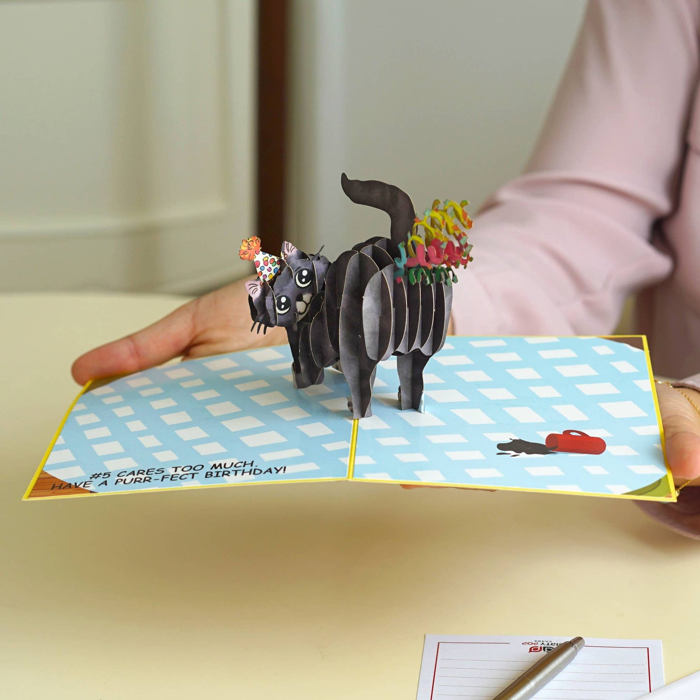 Purrfect Cat Funny 3D Pop-Up Cat Birthday Card