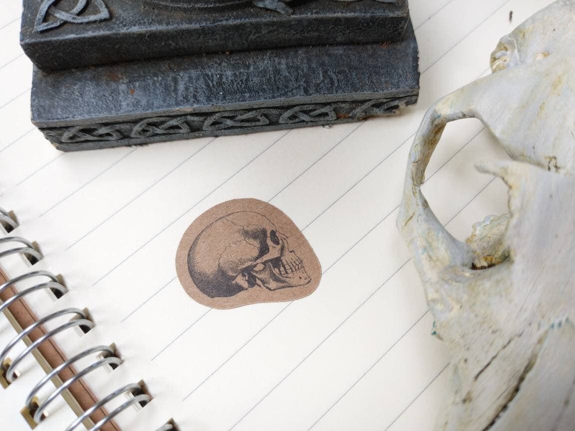 Vintage Spooky Kraft Sticker Sheet - Halloween Horror Creepy