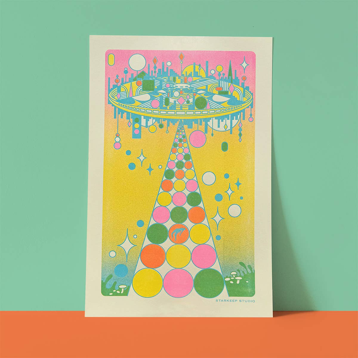 Encounter Risograph Print | 11x17 Riso Print