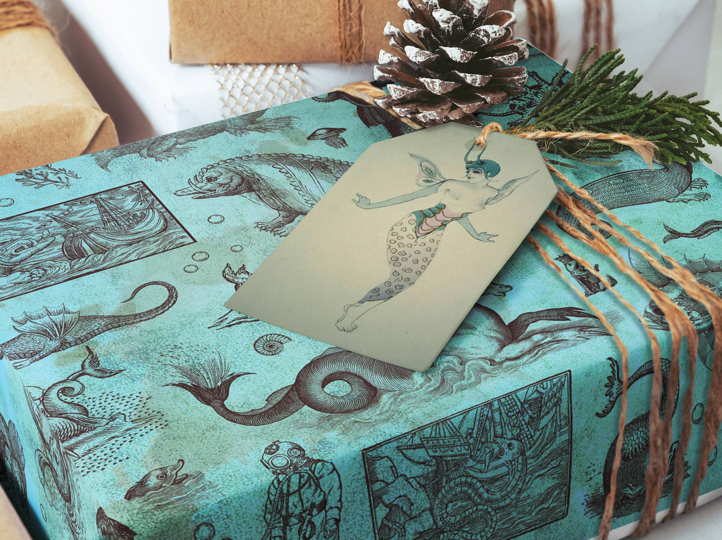 Vintage Wrapping Paper - Flat Pack Gift Wrap Sheets