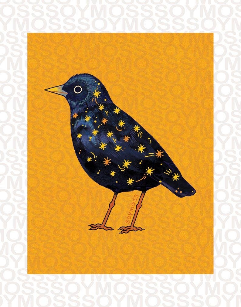 Starling Art Print