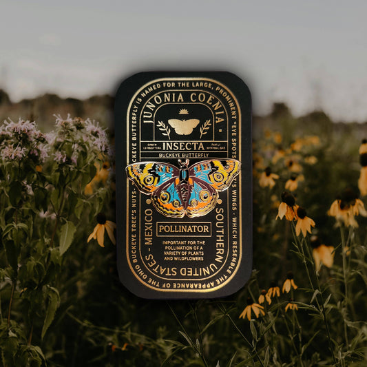 Buckeye Butterfly Educational Insect Enamel Pin