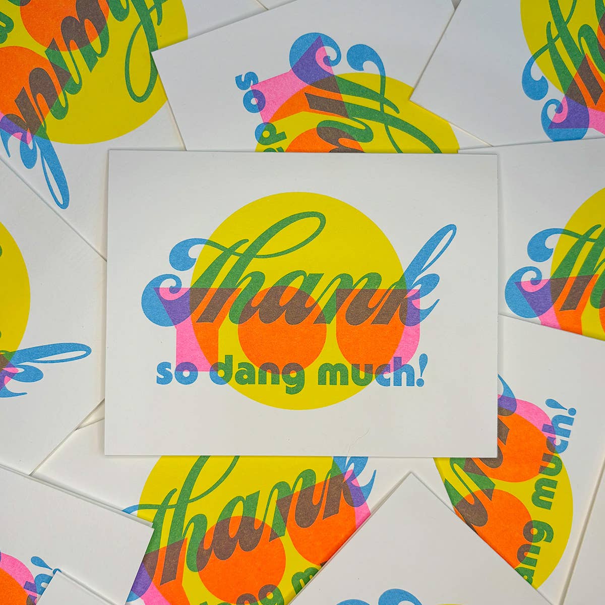 Thank You Card | A2 Risograph Greeting Card