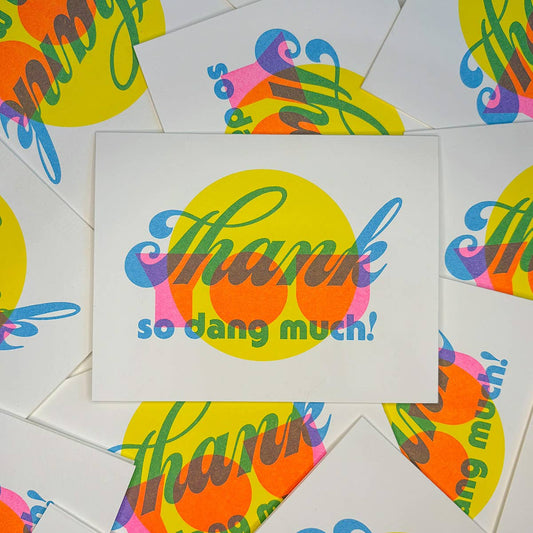 Thank You Card | A2 Risograph Greeting Card