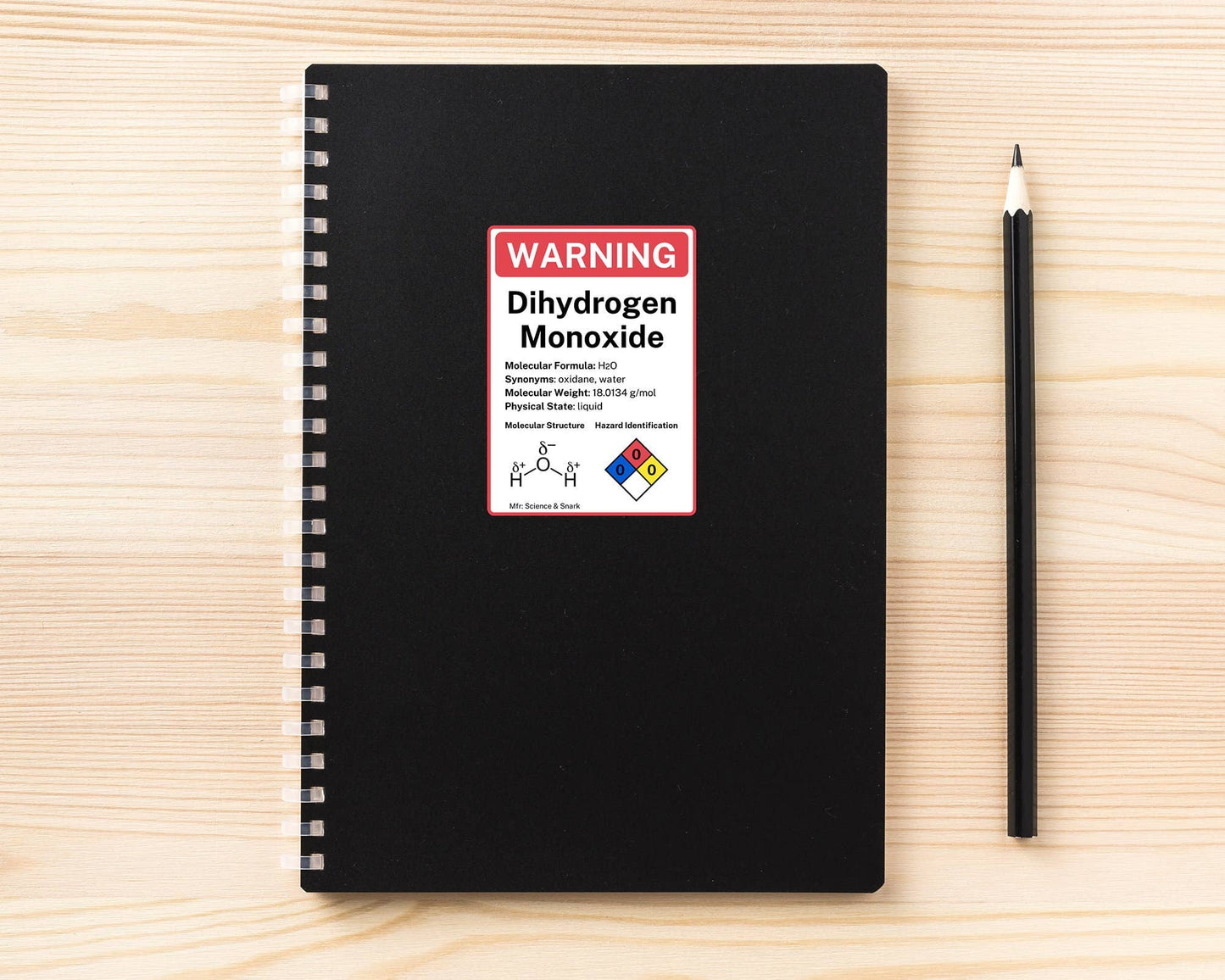 Dihydrogen Monoxide Warning Label