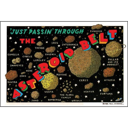 Postcard - Greetings From The Asteroid Belt. Visual Vacation