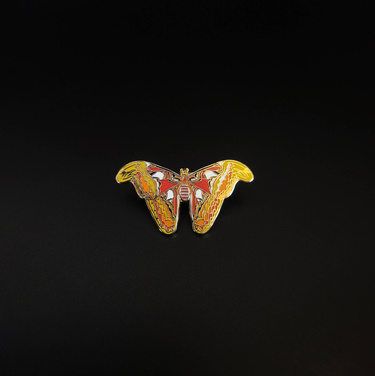 Atlas Moth Educational Insect Enamel Pin