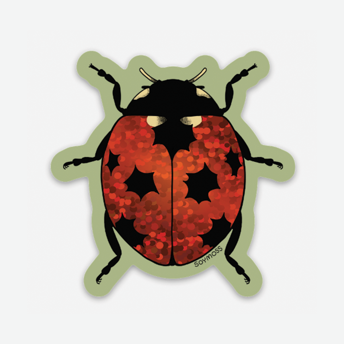 Lady Bug Glitter Sticker