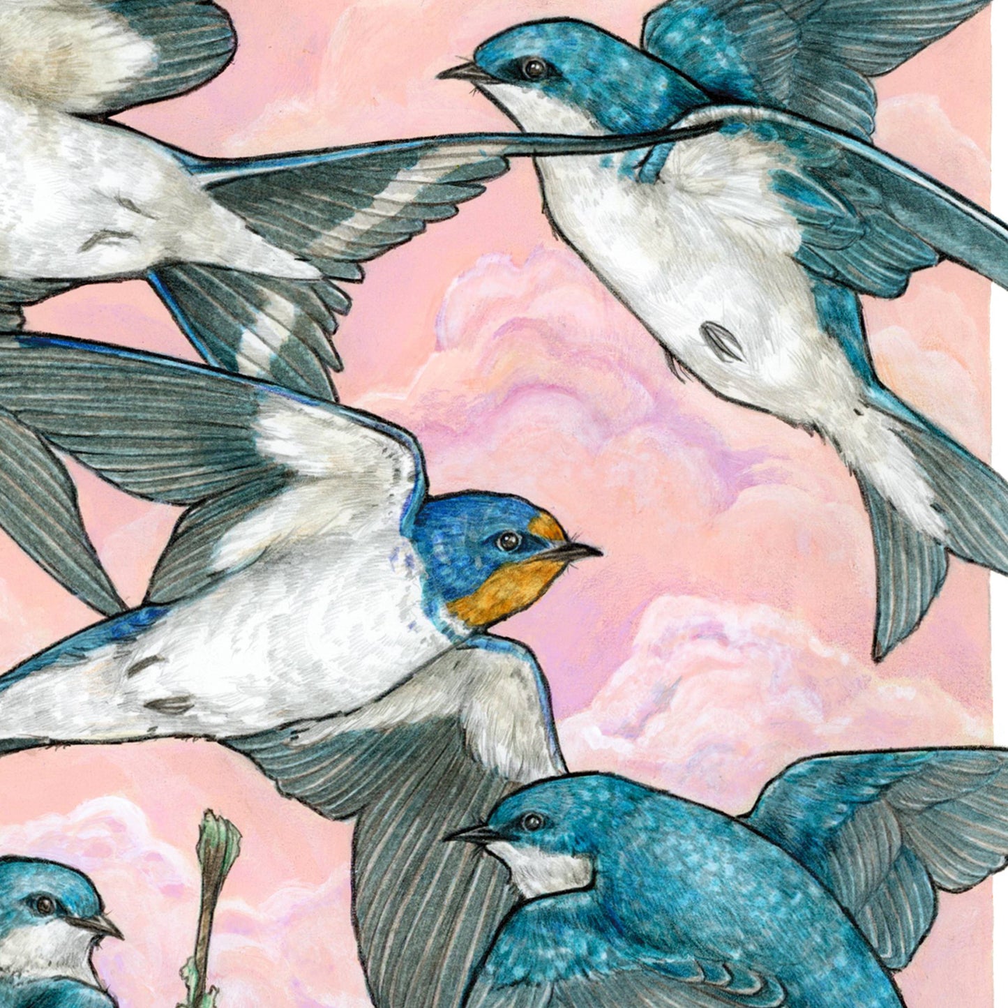 A Flight of Swallows - Archival Print