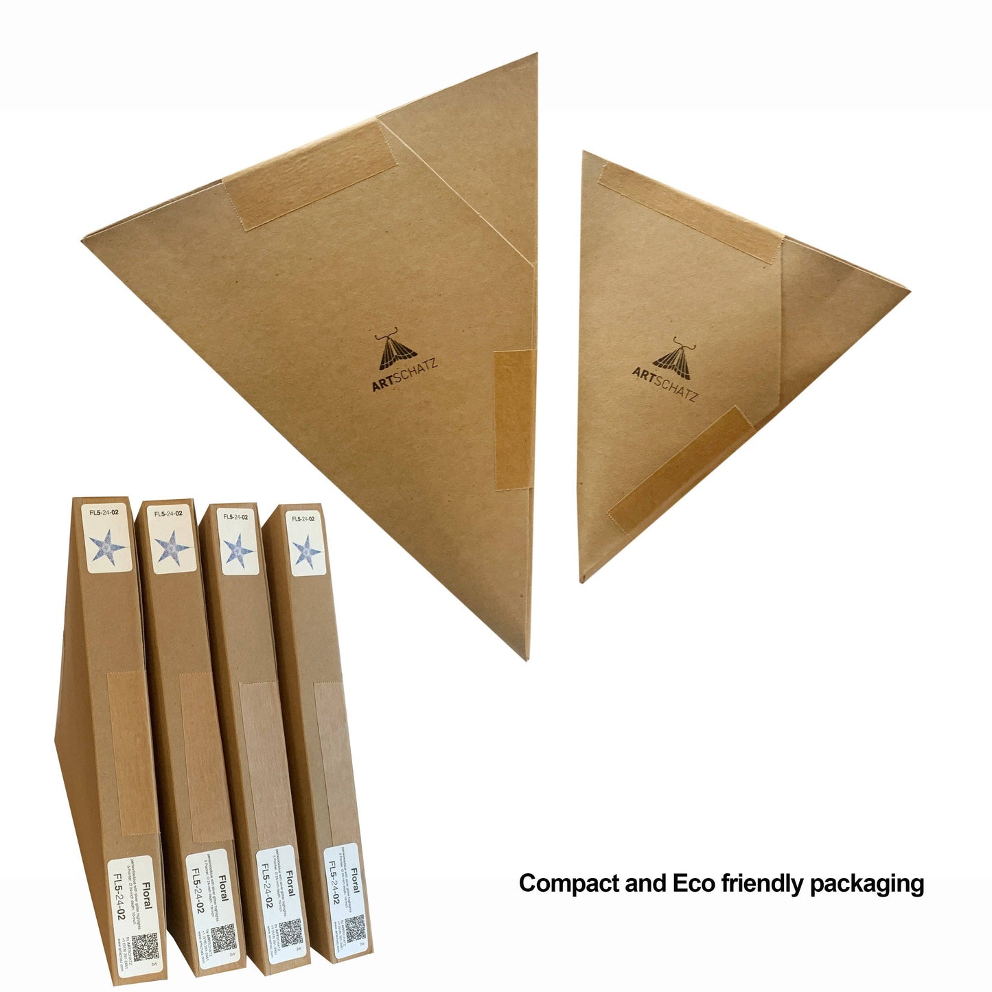 Siklon 5 Pointer 24" Brown/ White Paper Star Lantern Light