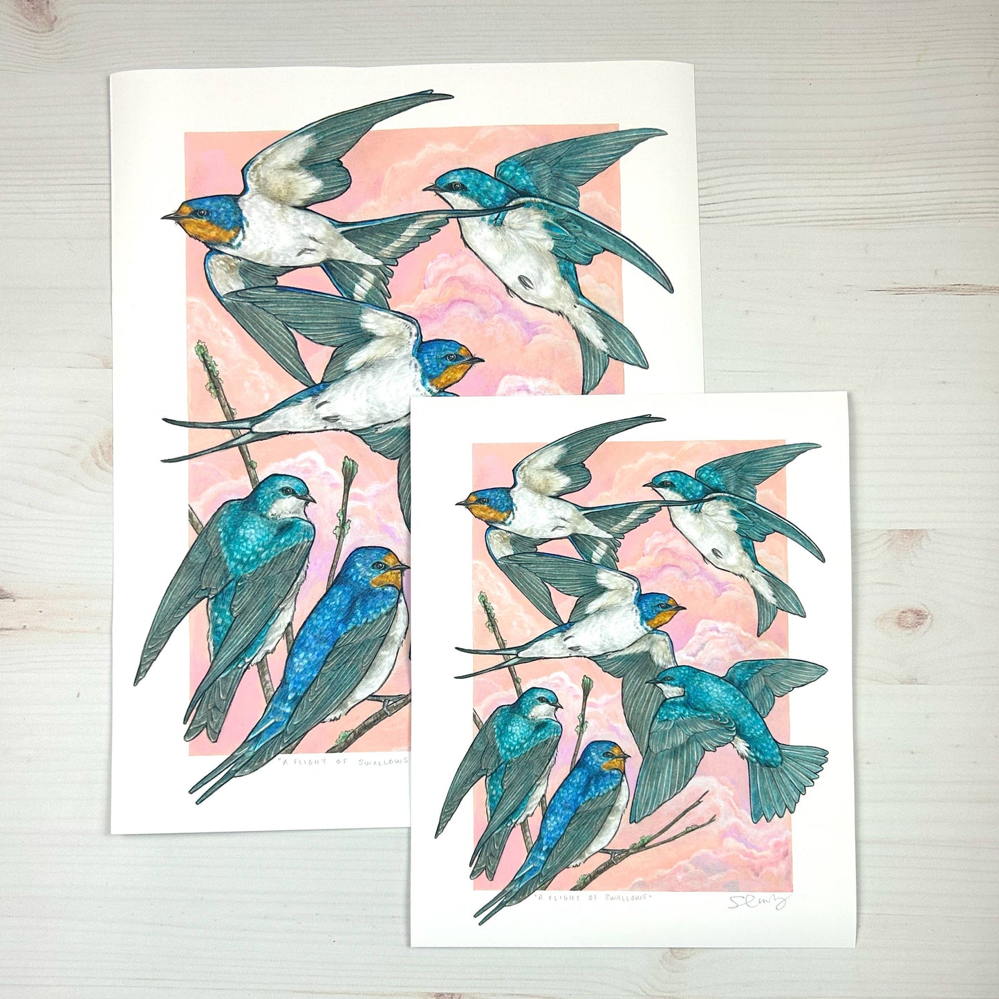 A Flight of Swallows - Archival Print