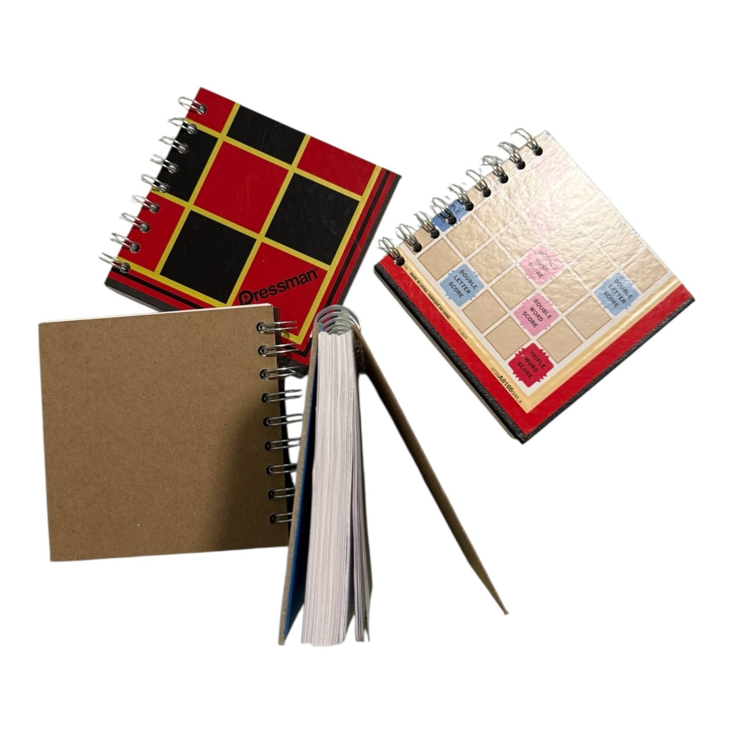 Upcycled Hand Made Board Game (5x5") Journal