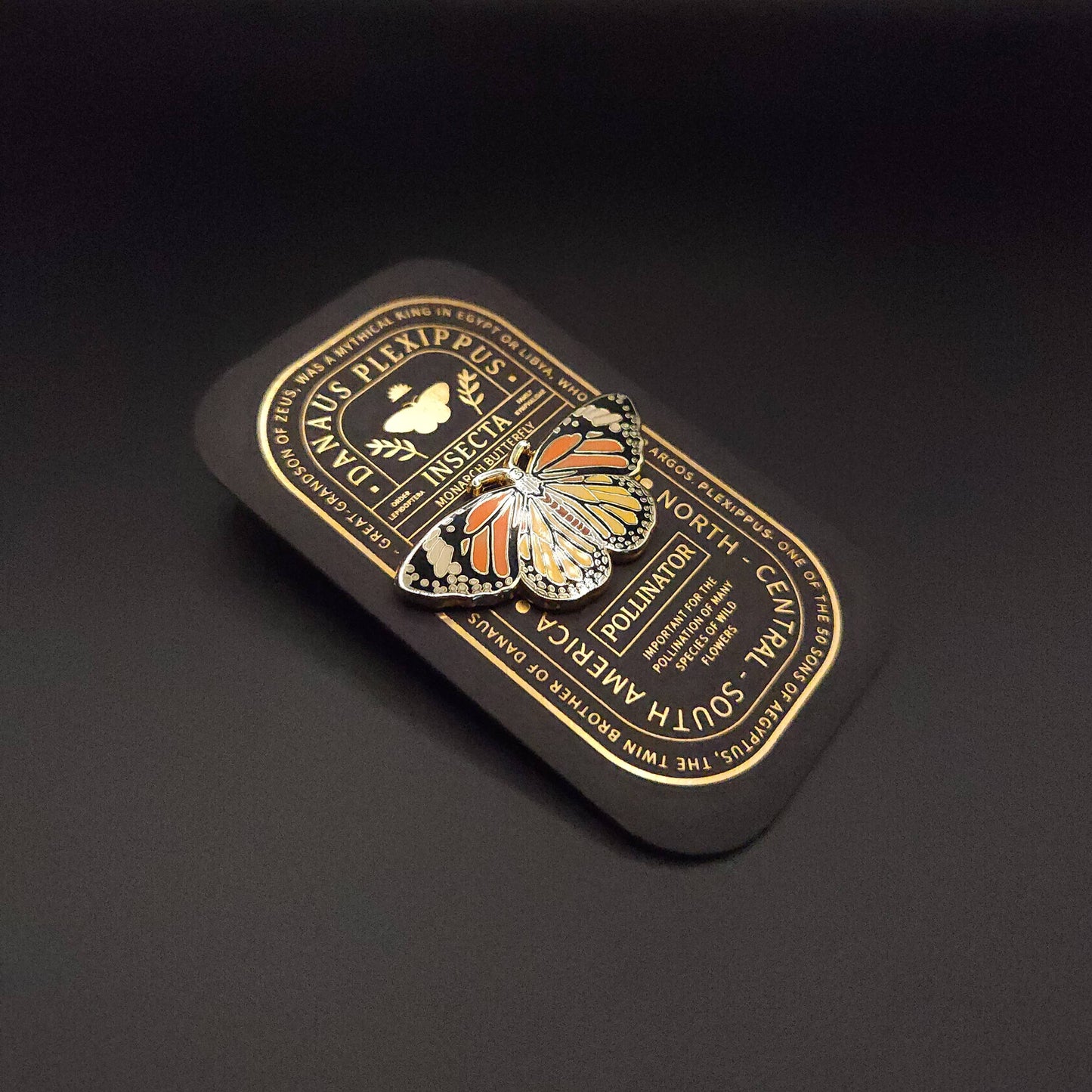 Monarch Butterfly Educational Insect Enamel Pin