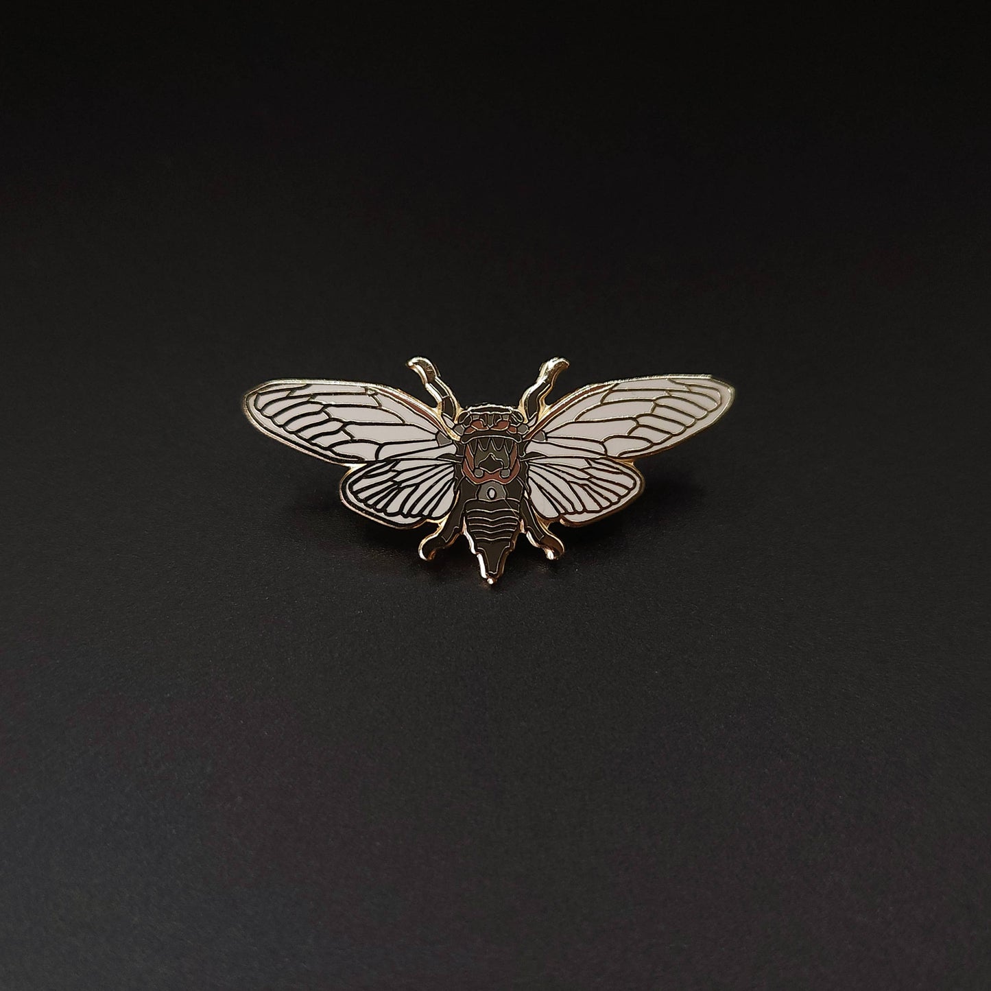 Scissor Grinder Cicada  Educational Insect Enamel Pin