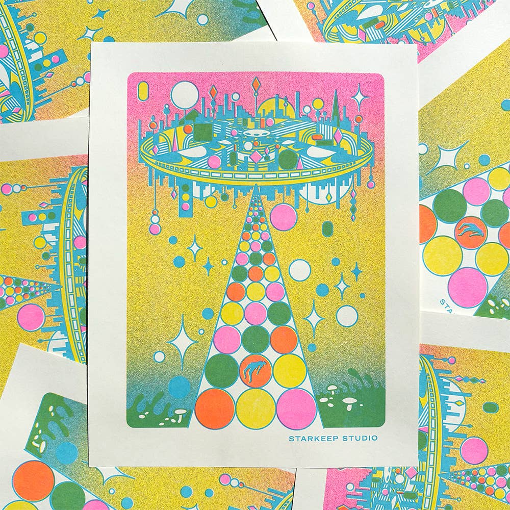 Encounter Risograph Print | 8.5x11 Riso Print