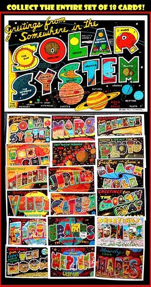Postcard - Greetings From The Asteroid Belt. Visual Vacation