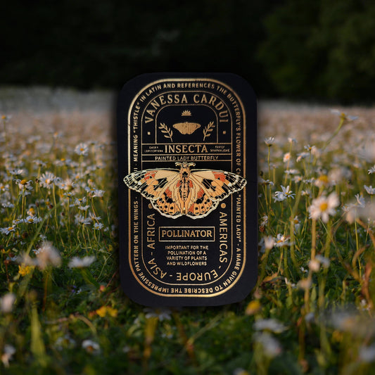 Painted Lady Butterfly Educational Insect Enamel Pin