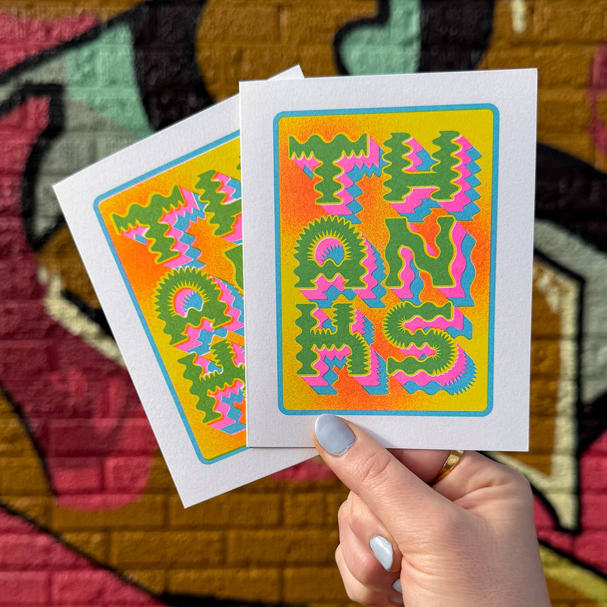 Thanks Card | A2 Risograph Greeting Card