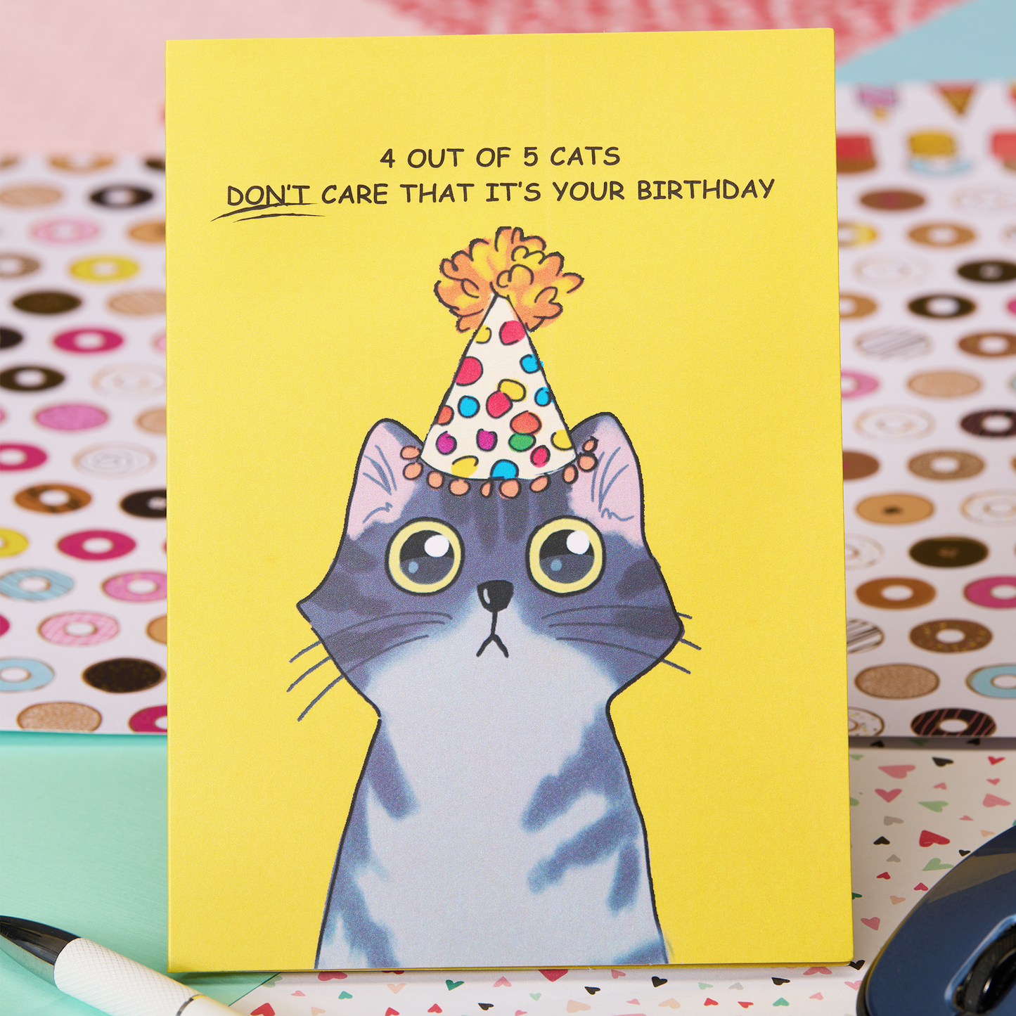 Purrfect Cat Funny 3D Pop-Up Cat Birthday Card