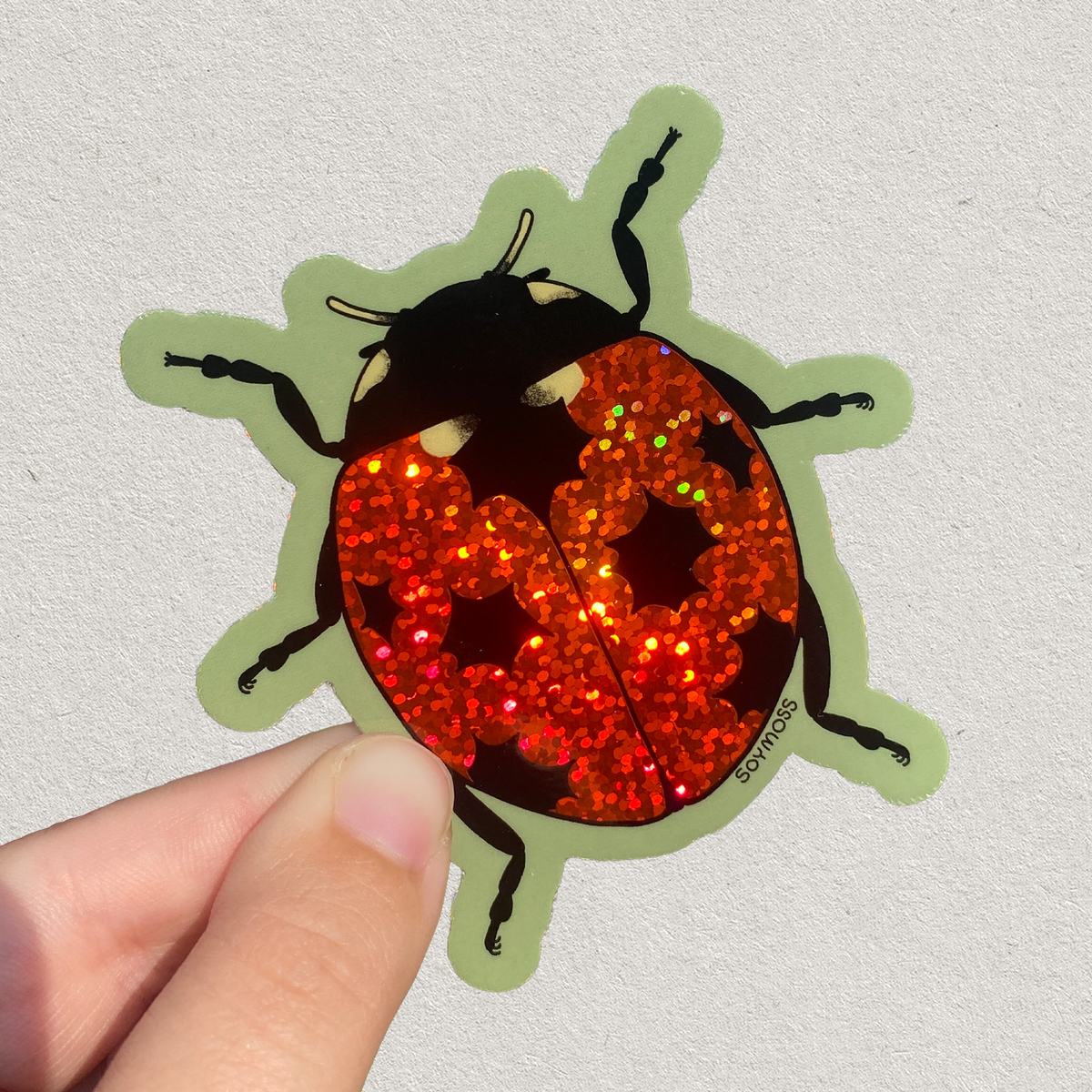 Lady Bug Glitter Sticker