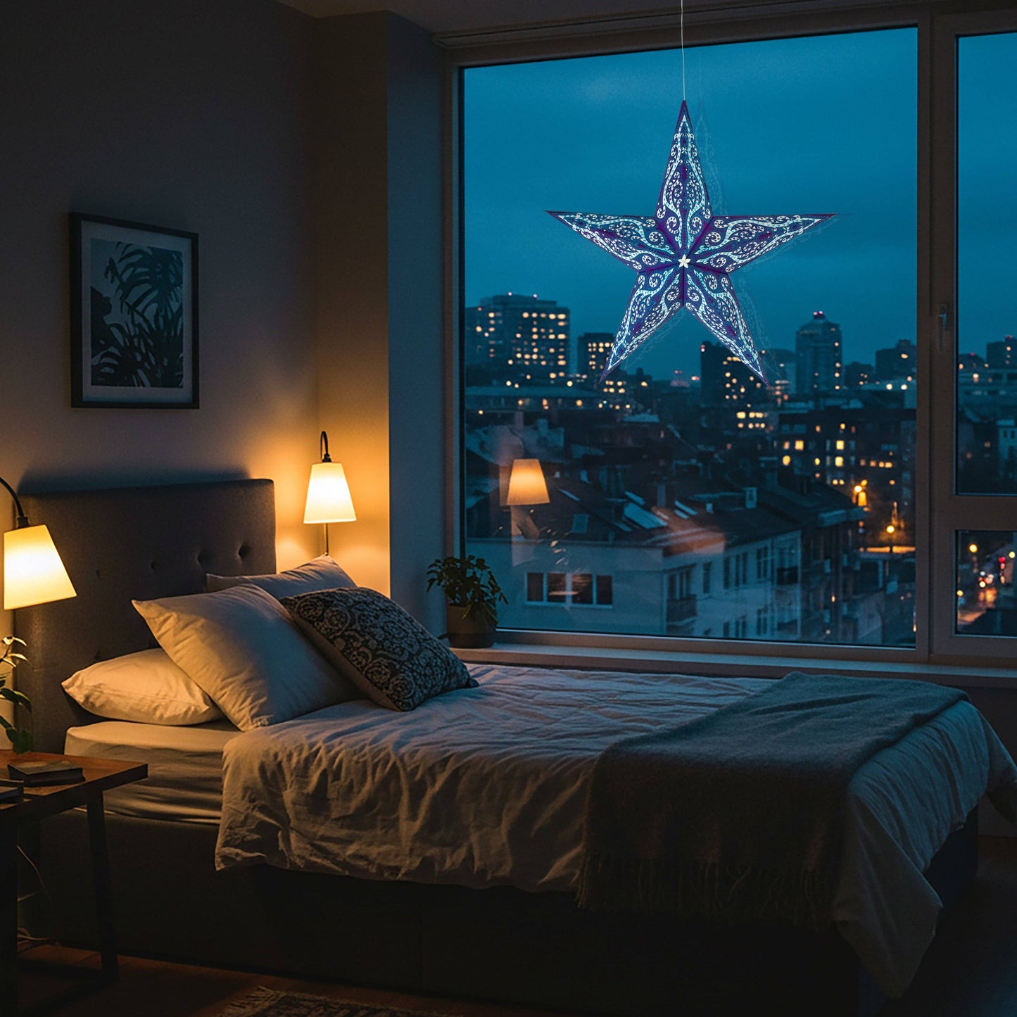 Gaudí 5 Pointer 24" Purple / Sky Blue - Paper Star Light