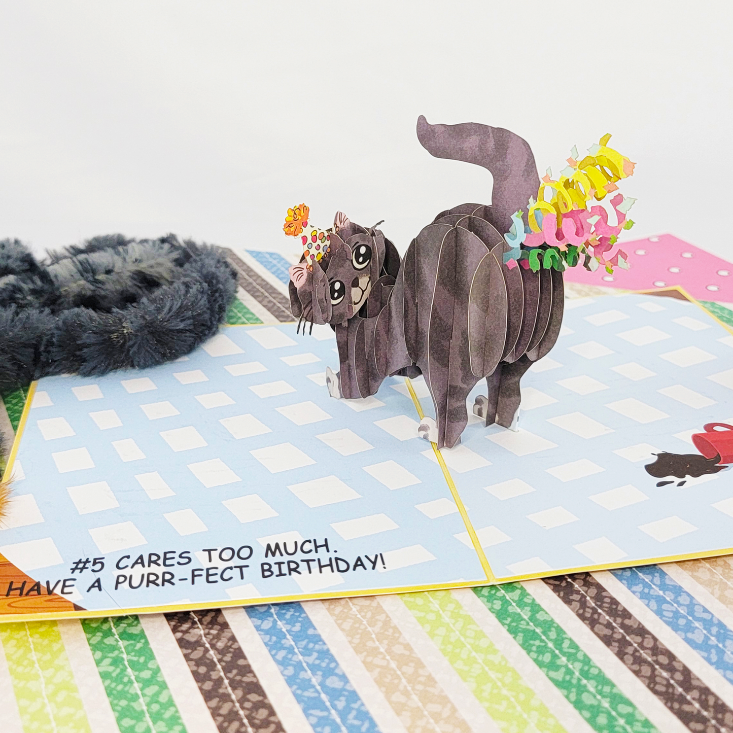 Purrfect Cat Funny 3D Pop-Up Cat Birthday Card