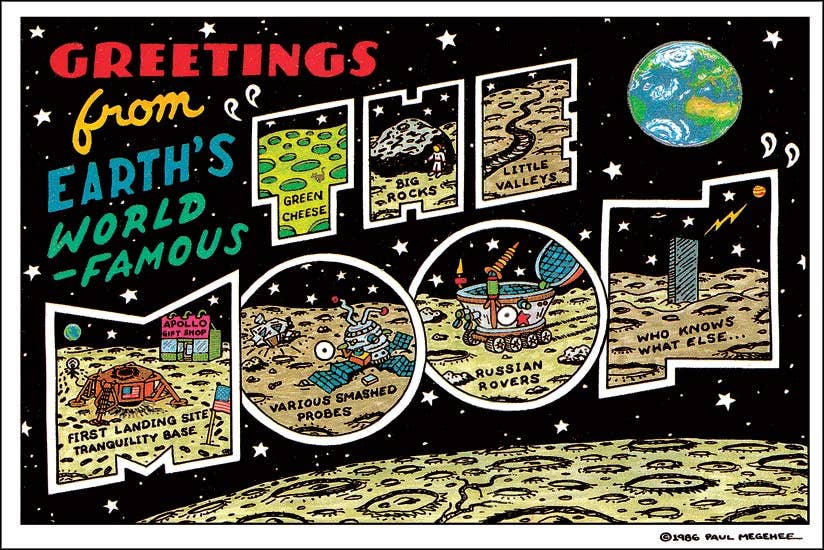 Postcard - Greetings From Moon (La Luna). Visual Vacations