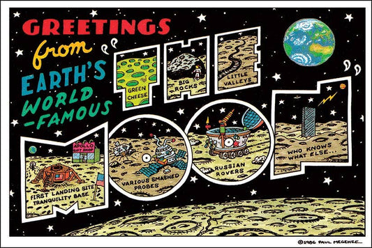 Postcard - Greetings From Moon (La Luna). Visual Vacations