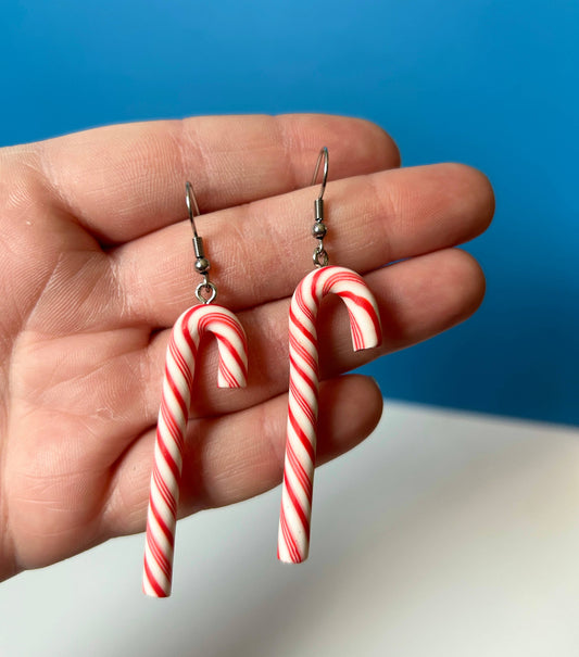 Candy Cane Earrings Christmas Earrings Food Earrings